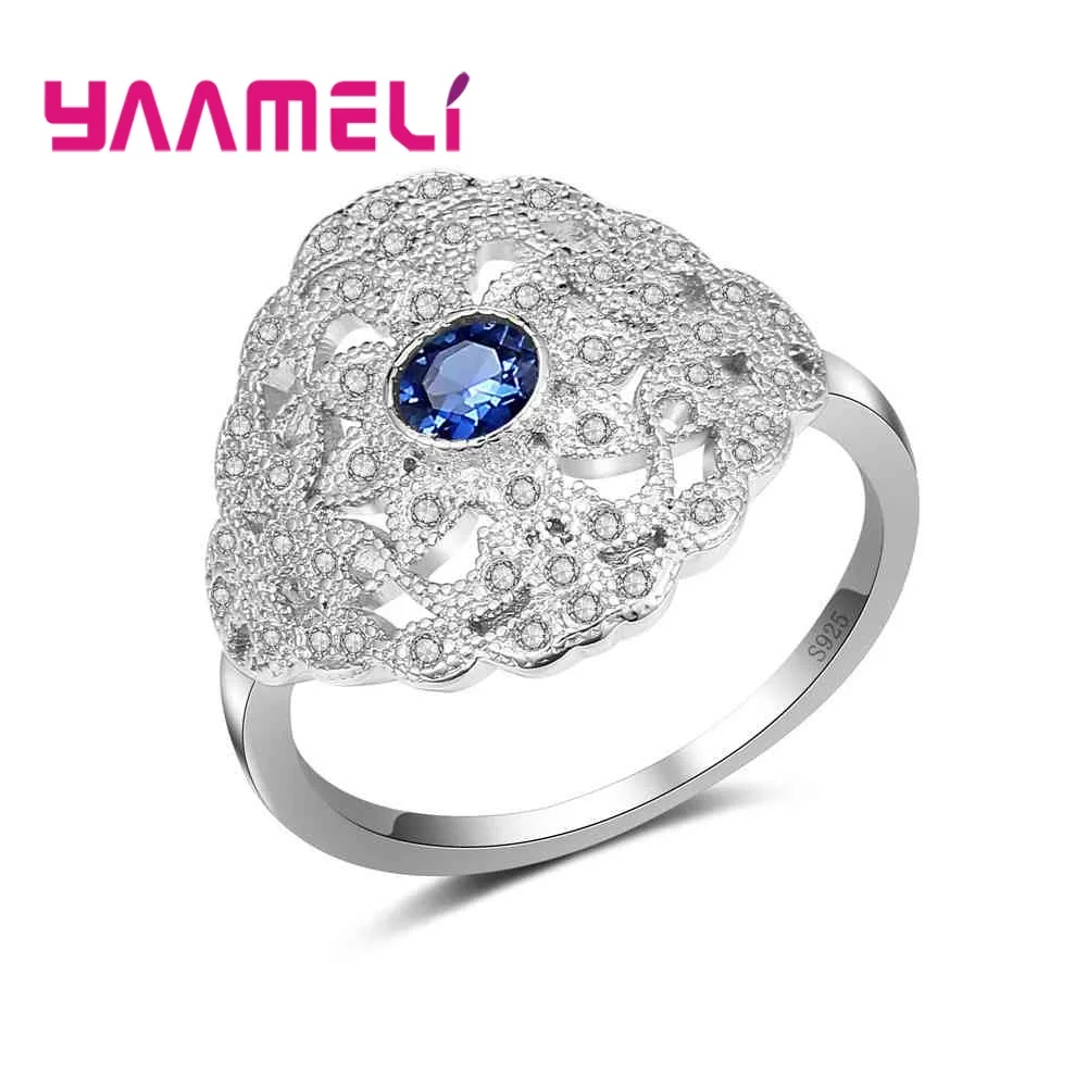 Fashion Female 925 Sterling Silver Rings For Women Wedding Jewelry Big Blue Round Crystal Rhinestone Engagement Anillo
Fashion Female 925 Sterling Silver Rings For Women Wedding Jewelry Big Blue Round Crystal Rhinestone Engagement Anillo