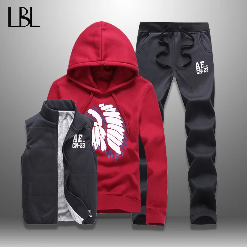 LBL Casual Men Tracksuit Sets Fleece Jacket Vest Pants 3 Pieces Sets Winter Autumn Pullover Hoodie Set Man Women Tracksuits Male
LBL Casual Men Tracksuit Sets Fleece Jacket Vest Pants 3 Pieces Sets Winter Autumn Pullover Hoodie Set Man Women Tracksuits Male