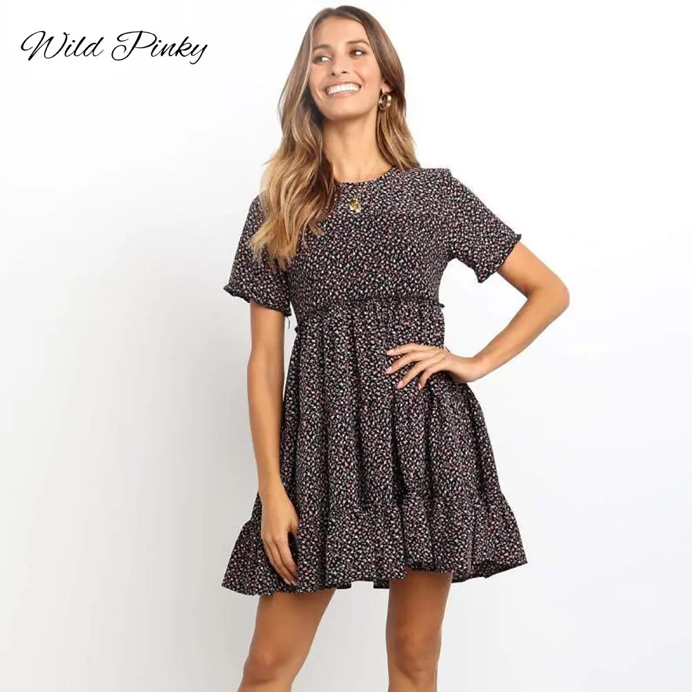 WildPinky 2019 Summer Short Dress Women Short Sleeve Beach Floral Print Dress Sexy O-Neck Mini Party Dresses Ladies Vestidos
WildPinky 2019 Summer Short Dress Women Short Sleeve Beach Floral Print Dress Sexy O-Neck Mini Party Dresses Ladies Vestidos