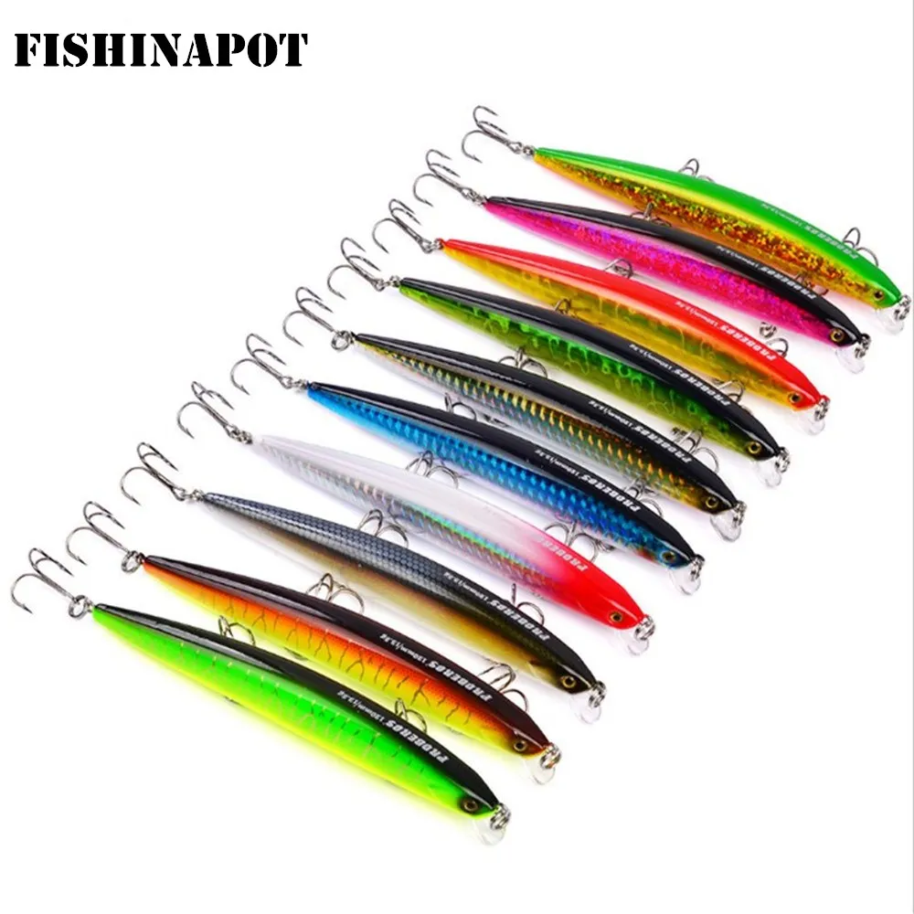 FISHINAPOT 1PCS 12cm 13.5g Long Minnow Fishing Lure Laser Hard Artificial Bait 3D Eyes Plastic Wobblers Crankbait Fake Baits
FISHINAPOT 1PCS 12cm 13.5g Long Minnow Fishing Lure Laser Hard Artificial Bait 3D Eyes Plastic Wobblers Crankbait Fake Baits