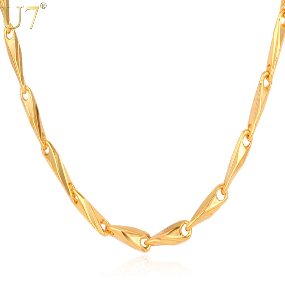 U7 Gold Color Chain For Men /Women Fashion Jewelry Wholesale Choker Necklace Men Gift Party N408
U7 Gold Color Chain For Men /Women Fashion Jewelry Wholesale Choker Necklace Men Gift Party N408