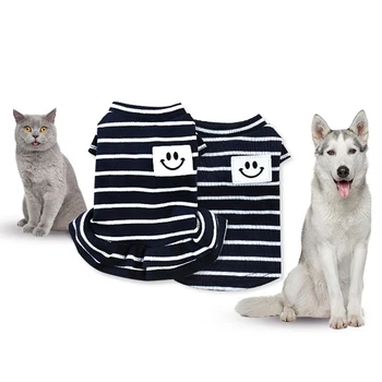 Striped Pet Dog Shirt Cotton Cat Vest T-Shirt Summer Pet Clothes Dog Dress Clothing French Bulldog Puppy Tshirt Women Dog Dresse
Striped Pet Dog Shirt Cotton Cat Vest T-Shirt Summer Pet Clothes Dog Dress Clothing French Bulldog Puppy Tshirt Women Dog Dresse