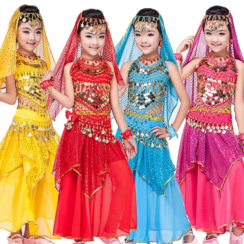 4 pcs(top+Pants+belt+hand chain) Children Belly Dance Costumes Kids Belly Dancing dress Girls Ballroom Performance Clothes
4 pcs(top+Pants+belt+hand chain) Children Belly Dance Costumes Kids Belly Dancing dress Girls Ballroom Performance Clothes