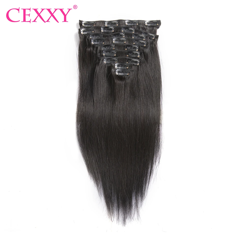 CEXXY Clip In Human Hair Extensions Straight Natural Color 10 Pieces/Set 140G Remy Hair 14-22 Inch
CEXXY Clip In Human Hair Extensions Straight Natural Color 10 Pieces/Set 140G Remy Hair 14-22 Inch