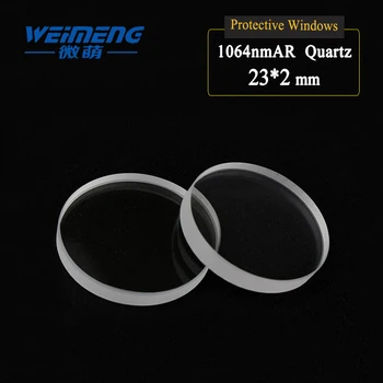 Weimeng Laser protective lenses 23*2mm 1064nm AR circular quartz material for laser cutting machine head 3000W
Weimeng Laser protective lenses 23*2mm 1064nm AR circular quartz material for laser cutting machine head 3000W