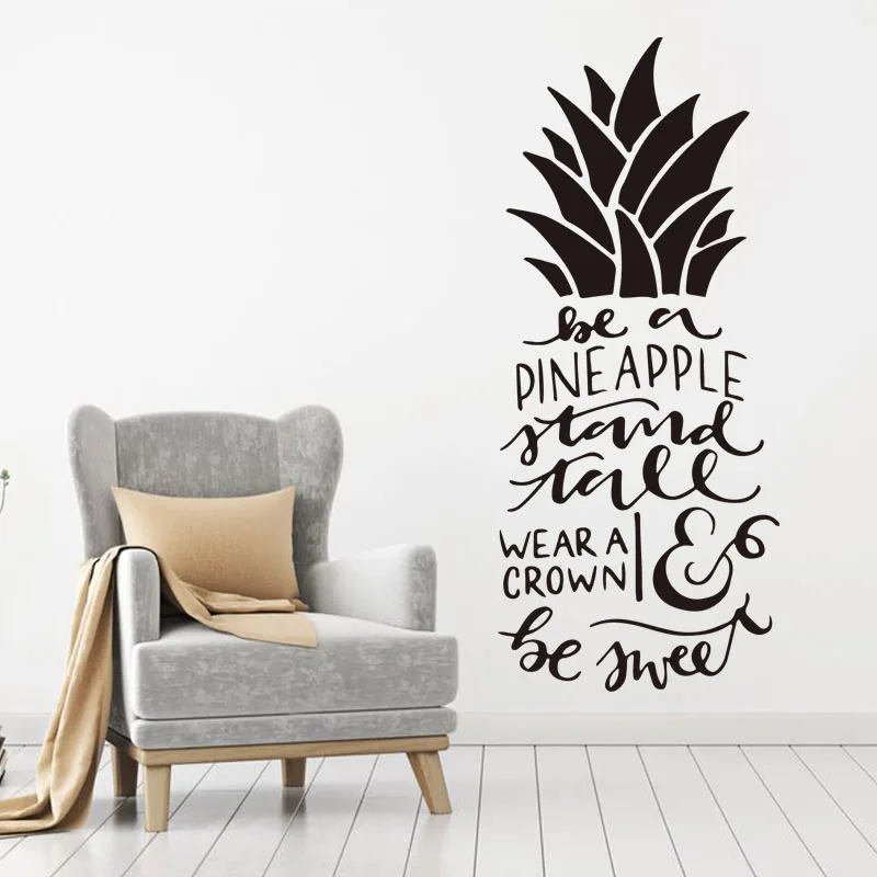 Art Design Home Decoration Pineapple text Wall Sticker Removable House Decor Creative Beautiful Decals
Art Design Home Decoration Pineapple text Wall Sticker Removable House Decor Creative Beautiful Decals