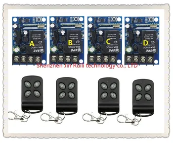 New DC12--48V 1CH 10A RF Wireless Remote Control Switch System 4 transmitter & 4 receiver relay Receiver Smart Home Switch
New DC12--48V 1CH 10A RF Wireless Remote Control Switch System 4 transmitter & 4 receiver relay Receiver Smart Home Switch