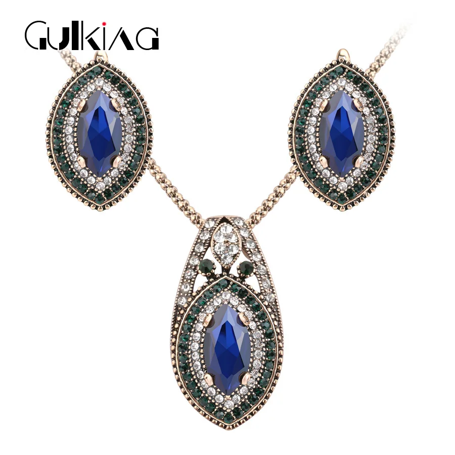 Gulkina Fashion Blue Crystal Jewelry Sets Classic 2pcs/sets Silver Necklace Earrings Jewelry sets For Women Wedding Jewelry Sets
Gulkina Fashion Blue Crystal Jewelry Sets Classic 2pcs/sets Silver Necklace Earrings Jewelry sets For Women Wedding Jewelry Sets