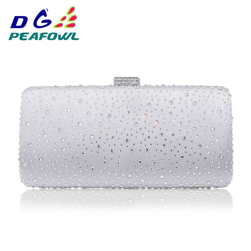 

Hot Pink Blue Crystal Diamond Women Evening Purse Minaudiere Clutch Bag Bridal Wedding Clutches Chain Handbag