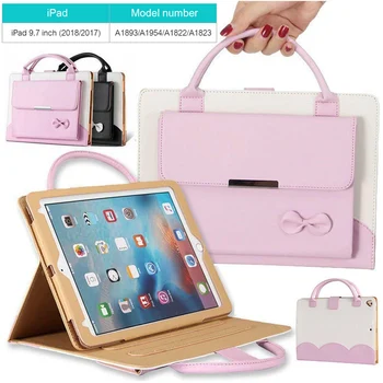 Luxury PU Leather Bow Cover for Apple iPad 9.7 2017 2018 Handbag Case for A1822 A1823 A1893 A1954 Girl Portable Cases
Luxury PU Leather Bow Cover for Apple iPad 9.7 2017 2018 Handbag Case for A1822 A1823 A1893 A1954 Girl Portable Cases