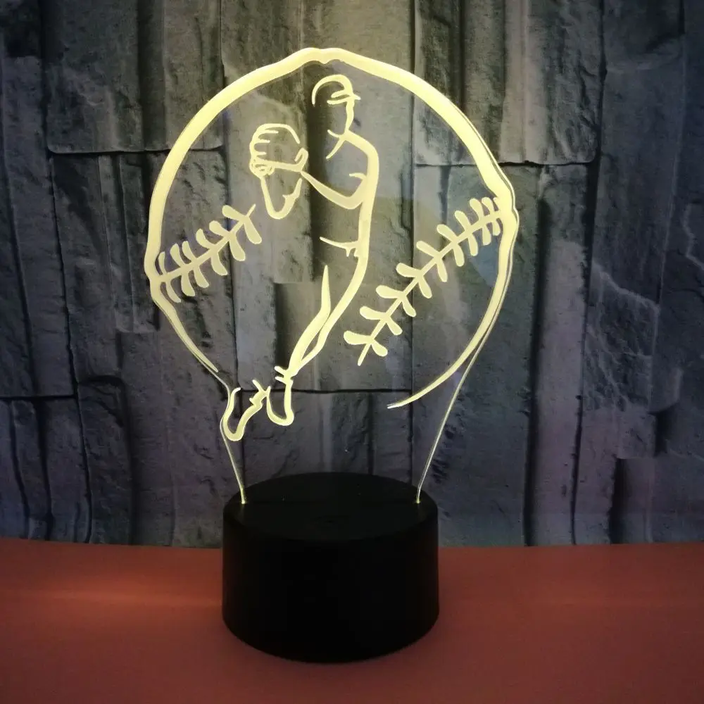 New Trade Creative Baseball 3d Lamp Colorful Led Visual Gift Atmosphere Table Lamp Christmas decorations gift for baby room ligh
New Trade Creative Baseball 3d Lamp Colorful Led Visual Gift Atmosphere Table Lamp Christmas decorations gift for baby room ligh
