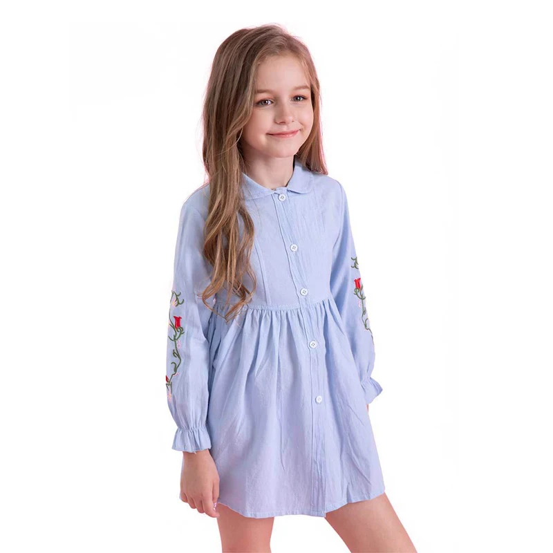 Flower Embroidery Long Sleeve Buttons Princess Girls Dress New Arrival 2019 Sweet Girls Outfit 10 to 12 years
Flower Embroidery Long Sleeve Buttons Princess Girls Dress New Arrival 2019 Sweet Girls Outfit 10 to 12 years