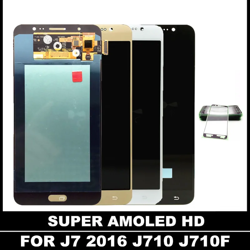Может регулировать яркость дисплея для Samsung Galaxy J7 2016 j710 J710FN J710F J710M AMOLED LCD сенсорный