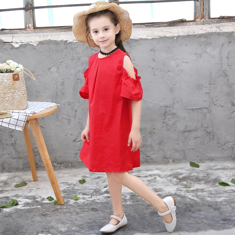 kids off shoulder dress girls (6)