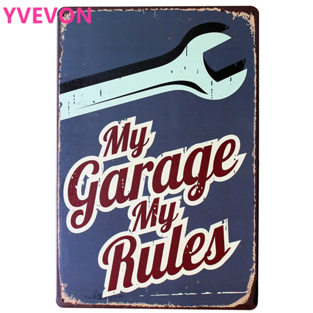 My Garage My Rules Car Iron Sign Metal Decoration Vintage Tin Plaque Mechanic Modern Home Retro Plate Rectangle Poster 20x30cm
My Garage My Rules Car Iron Sign Metal Decoration Vintage Tin Plaque Mechanic Modern Home Retro Plate Rectangle Poster 20x30cm
