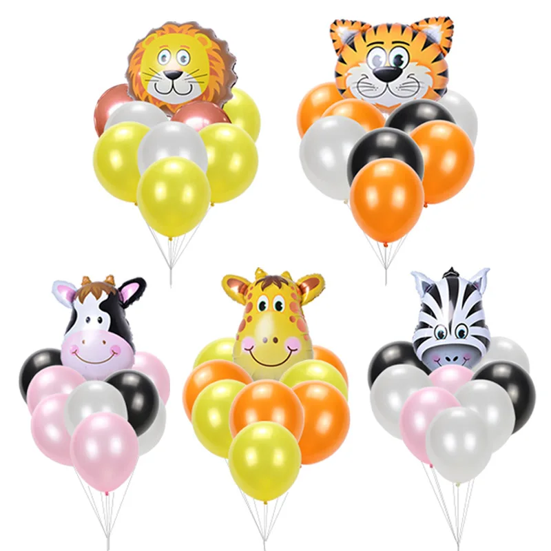 Mini animal head Foil Balloons With 12inch Latex Balloons Air balloon birthday party decorations kids baby shower party supplies
Mini animal head Foil Balloons With 12inch Latex Balloons Air balloon birthday party decorations kids baby shower party supplies