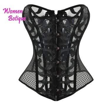 Woman Overbust Lace Corsets Mesh Lave Vintage Patchwork Shaperwear Breathable Slim Bustier Body Shapers Espartilhos Corselet
Woman Overbust Lace Corsets Mesh Lave Vintage Patchwork Shaperwear Breathable Slim Bustier Body Shapers Espartilhos Corselet