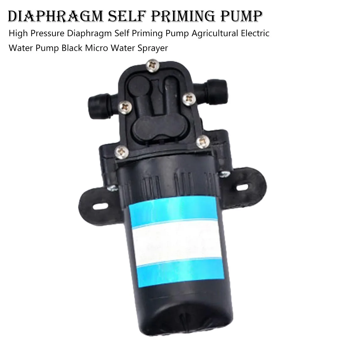 

Micro Water Sprayer High Pressure Diaphragm Self Priming Pump Agricultural Electric Water Pump Black DC 12V 70PSI 3.5L/min