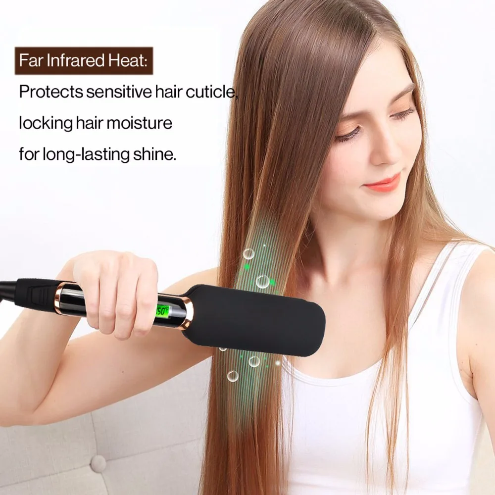 RUCHA wide plate infrared hair care flat iron1