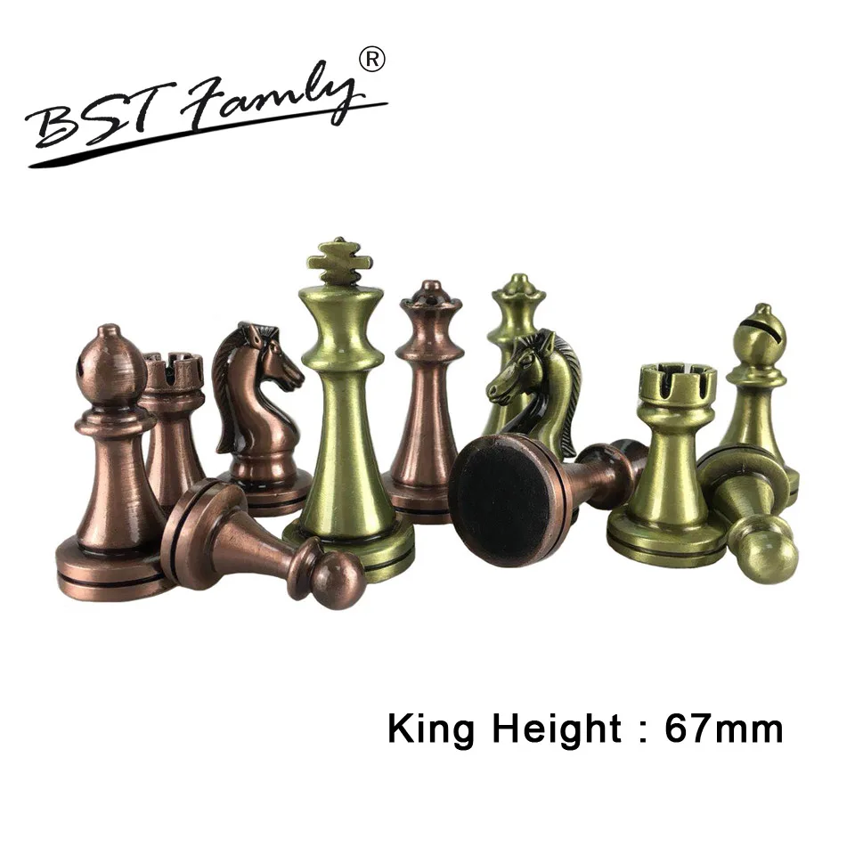 Kirsite Electroplating Technology Chess Pieces High Grade King Height 67mm Chess Game Set Bronze Chess Piece BSTFAMLY IA3
Kirsite Electroplating Technology Chess Pieces High Grade King Height 67mm Chess Game Set Bronze Chess Piece BSTFAMLY IA3