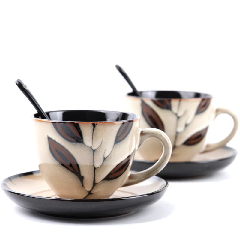 Personalized Ceramic Coffee Cup Set European Style Large Capacity Porcelain Hand Painted Coffee Cup With Saucer Spoon Set
Personalized Ceramic Coffee Cup Set European Style Large Capacity Porcelain Hand Painted Coffee Cup With Saucer Spoon Set