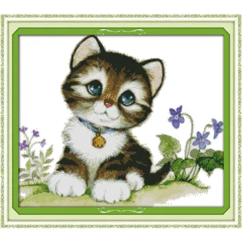 Joy Sunday cross-stitch kits mulina print Kitten wall paintings cross stitch embroidery Needlework home decoration
Joy Sunday cross-stitch kits mulina print Kitten wall paintings cross stitch embroidery Needlework home decoration