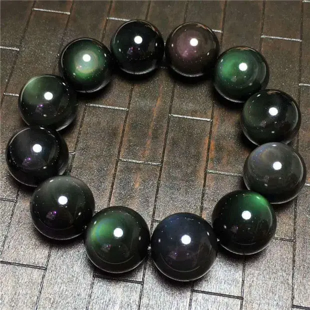 20mm Natural Aurora Green Obsidian Gemstone Round Beads Stretch MAN Bracelet AAA
20mm Natural Aurora Green Obsidian Gemstone Round Beads Stretch MAN Bracelet AAA