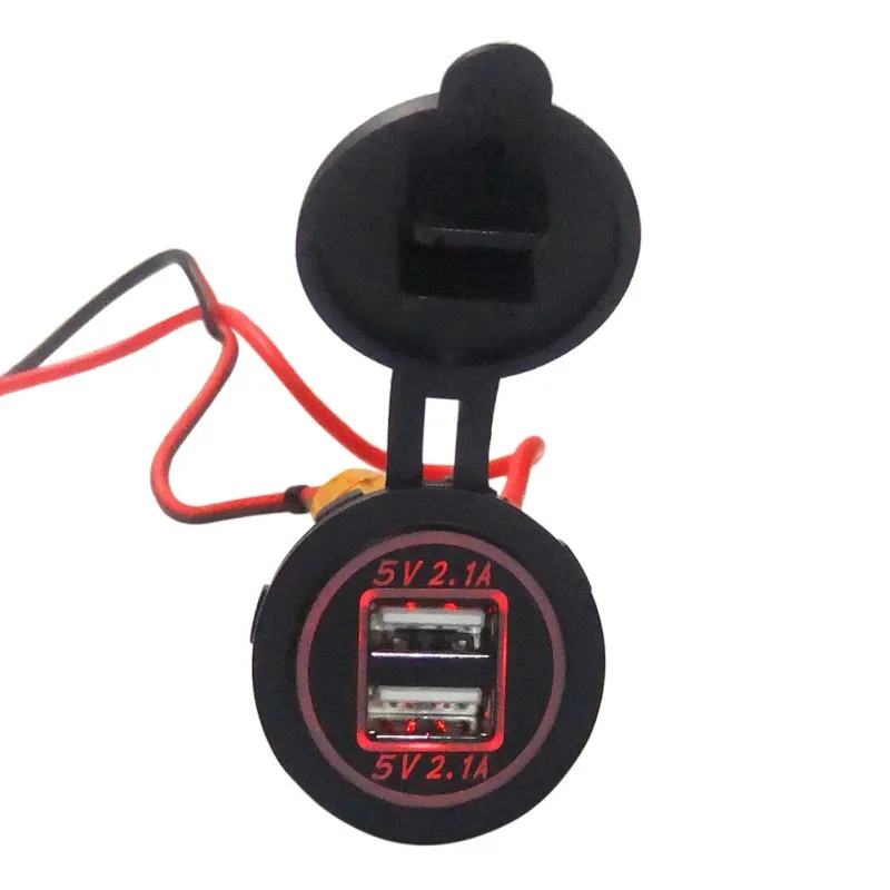 Newest 4.2A LED Light 12-24V Dual USB Car Phone Charger Power Adapter Outlet Power For Auto Truck ATV Boat Motorcycle
Newest 4.2A LED Light 12-24V Dual USB Car Phone Charger Power Adapter Outlet Power For Auto Truck ATV Boat Motorcycle