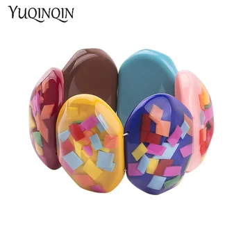 Vintage Resin Cuff Fashion Stretch Bracelets Bangles for Women Trendy Wide Colorful Acrylic Bracelets Simple Charm New Jewelry
Vintage Resin Cuff Fashion Stretch Bracelets Bangles for Women Trendy Wide Colorful Acrylic Bracelets Simple Charm New Jewelry