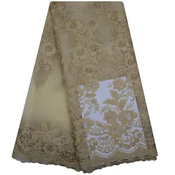 New Gold Color Beaded Lace Fabric Africa Lace Fabric Embrodiery For Dress Latest French Tulle Lace For Party S1099
New Gold Color Beaded Lace Fabric Africa Lace Fabric Embrodiery For Dress Latest French Tulle Lace For Party S1099