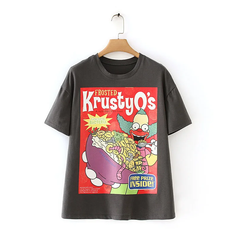 2019 Women T Shirt Fashion Cartoon clown Simpson print Tee Summer O neck Short sleeve Letters Shirt Casual Female Tops C883
2019 Women T Shirt Fashion Cartoon clown Simpson print Tee Summer O neck Short sleeve Letters Shirt Casual Female Tops C883
