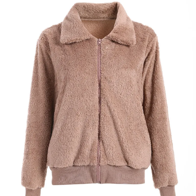 2019 Autumn Winter Women Jacket Zipper Loose Turn-down Collar Plus Size Female Coat Fall Jacket Warm Women Solid Thick Tops
2019 Autumn Winter Women Jacket Zipper Loose Turn-down Collar Plus Size Female Coat Fall Jacket Warm Women Solid Thick Tops