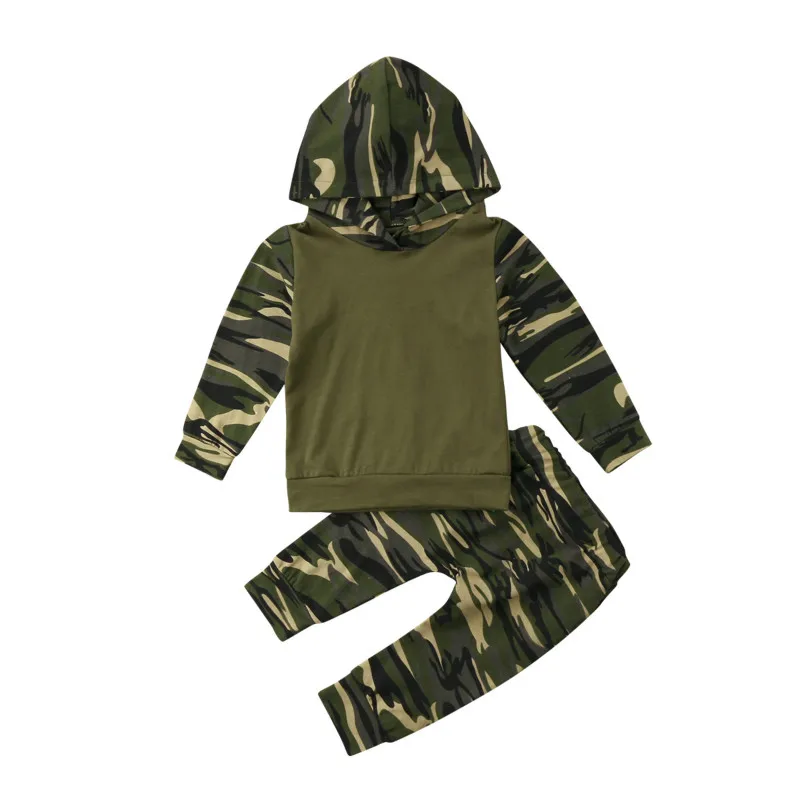2Pcs Toddler Kids Camo Long Sleeve Hoodies Clothes Baby Boy Army Green Camouflage Hooded Tops+ Long Pants Outfits Clothes Set
2Pcs Toddler Kids Camo Long Sleeve Hoodies Clothes Baby Boy Army Green Camouflage Hooded Tops+ Long Pants Outfits Clothes Set