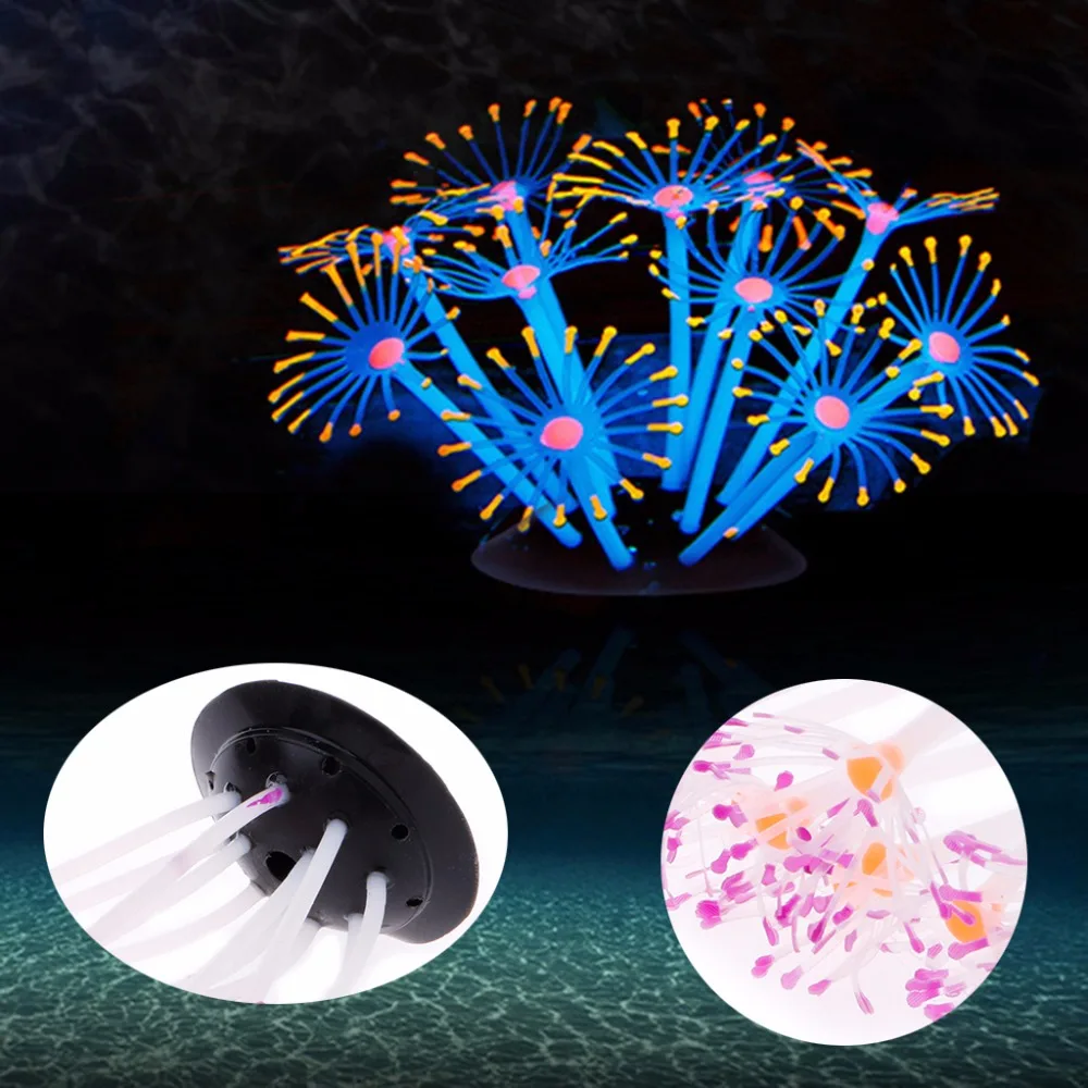 Silicone Luminous Glowing Artificial Coral Plants Ornament Decor For Fish Tank Aquarium Decoration 6-Color C42
Silicone Luminous Glowing Artificial Coral Plants Ornament Decor For Fish Tank Aquarium Decoration 6-Color C42
