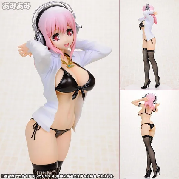 Super Sonico Anime ALPHAMAX SKYTUBE Black PVC Action Figure 26cm Swimwear Can Undress Clothes Sexy Figure Model Collection Toy
Super Sonico Anime ALPHAMAX SKYTUBE Black PVC Action Figure 26cm Swimwear Can Undress Clothes Sexy Figure Model Collection Toy