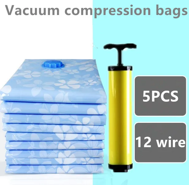 5pcs/set Vacuum Bag Storage Organizer Foldable Extra Large Seal Compressed travel Saving Space Bags organizador Free pump
5pcs/set Vacuum Bag Storage Organizer Foldable Extra Large Seal Compressed travel Saving Space Bags organizador Free pump