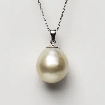 Free Shipping Big 16*14mm Cream Real South Sea Cultured Pearl Pendant 925 Sterling Silver
Free Shipping Big 16*14mm Cream Real South Sea Cultured Pearl Pendant 925 Sterling Silver