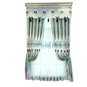 European High-precision Jacquard Bedroom Embroidered Tulle Curtain Green Fresh Shade Cloth Valance Curtain Custom
European High-precision Jacquard Bedroom Embroidered Tulle Curtain Green Fresh Shade Cloth Valance Curtain Custom