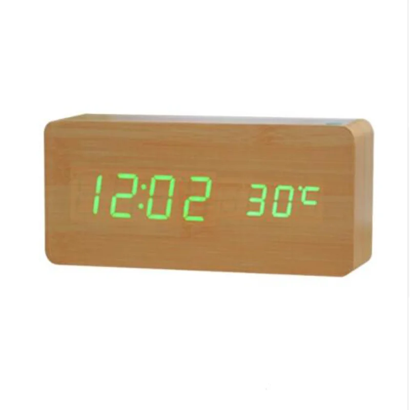 Digital LED Alarm Clock Despertador Sound Control USB/AAA Temperature Display Electronic Wooden 4 Colors Desktop Table Clock
Digital LED Alarm Clock Despertador Sound Control USB/AAA Temperature Display Electronic Wooden 4 Colors Desktop Table Clock