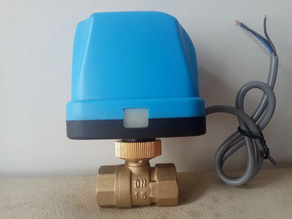 DN15(G 1/2") AC220V 2 way 3 wire motorized brass ball valve with electric actuator controller
DN15(G 1/2") AC220V 2 way 3 wire motorized brass ball valve with electric actuator controller