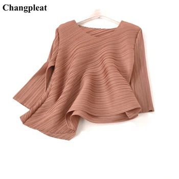 Changpleat 2019 Spring New irregular Women T-shirts Tops Miyak Pleated Fashion Solid O-neck 3/4 Sleeve Simple Female T-shirt T97
Changpleat 2019 Spring New irregular Women T-shirts Tops Miyak Pleated Fashion Solid O-neck 3/4 Sleeve Simple Female T-shirt T97