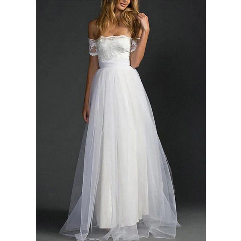 Women Ladies Tulle Maxi Dress Vestido De Festa Empire Bridesmaid Party Prom Gown Floral Lace Wedding Formal Off Shoulder Dress
Women Ladies Tulle Maxi Dress Vestido De Festa Empire Bridesmaid Party Prom Gown Floral Lace Wedding Formal Off Shoulder Dress