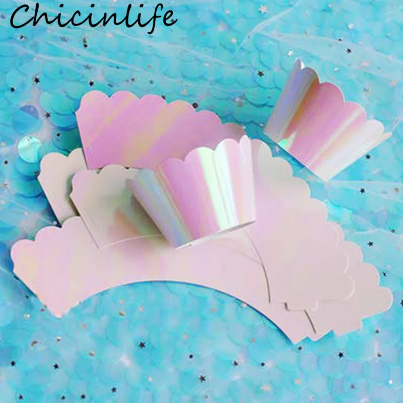 Chicinlife Радужная обертка для кексов 12 шт./пакет украшение дня рождения Детские