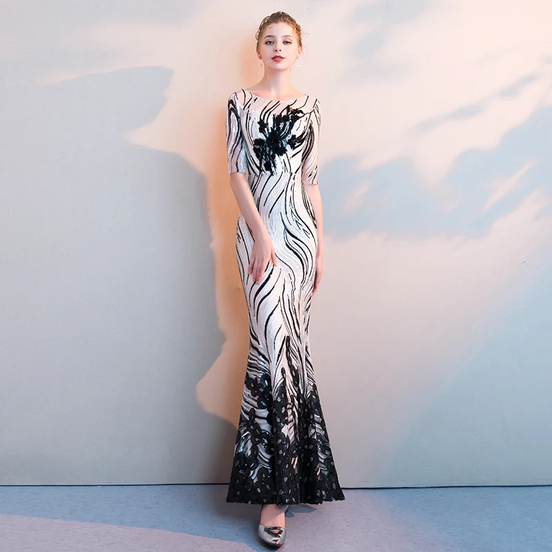 Robe De Soiree Long Evening Dress 2019 O-Neck Short Sleeves Mermaid Women Party Dress Long Formal Dresses LF355
Robe De Soiree Long Evening Dress 2019 O-Neck Short Sleeves Mermaid Women Party Dress Long Formal Dresses LF355