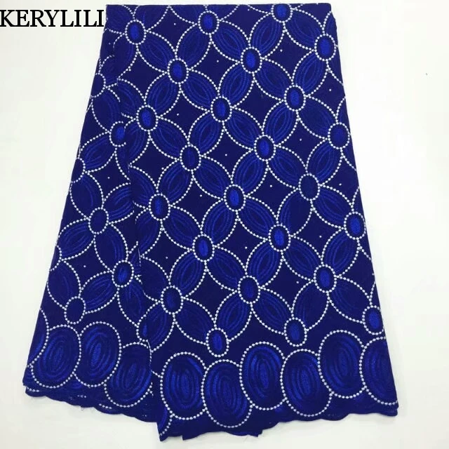 KER YLILI Sewing Lace Stones High Quality Cotton Nigerian Swiss Voile Lace Wedding Dress African Lace Fabric Women Blue KRL-3145
KER YLILI Sewing Lace Stones High Quality Cotton Nigerian Swiss Voile Lace Wedding Dress African Lace Fabric Women Blue KRL-3145