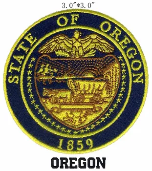 Oregon State Seal embroidery patch 3" wide shipping/Gold /state flag/Thread process
Oregon State Seal embroidery patch 3" wide shipping/Gold /state flag/Thread process