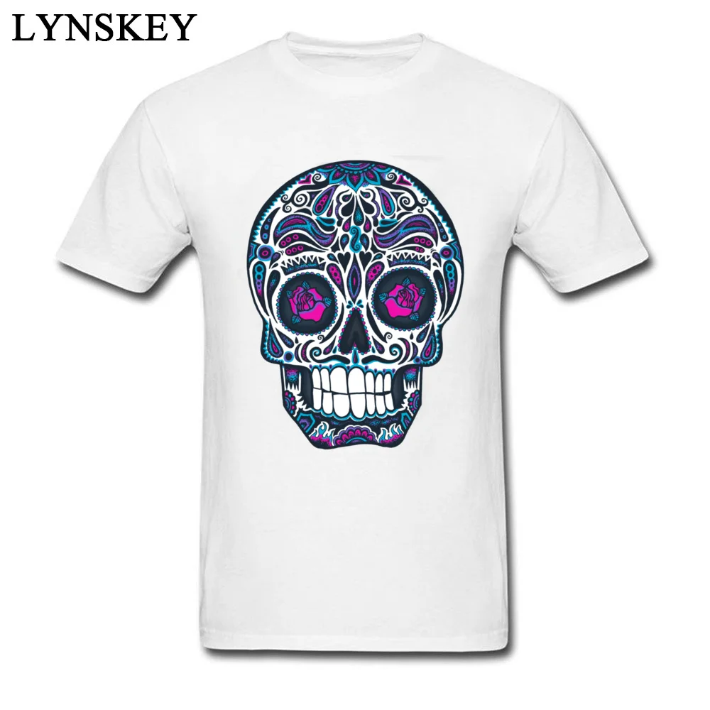 Cotton Boy Short Sleeve T Shirt Design Tops Shirt Cute Geek O Neck Tee Shirt Calavera IV Neon Calavera IV Neon white