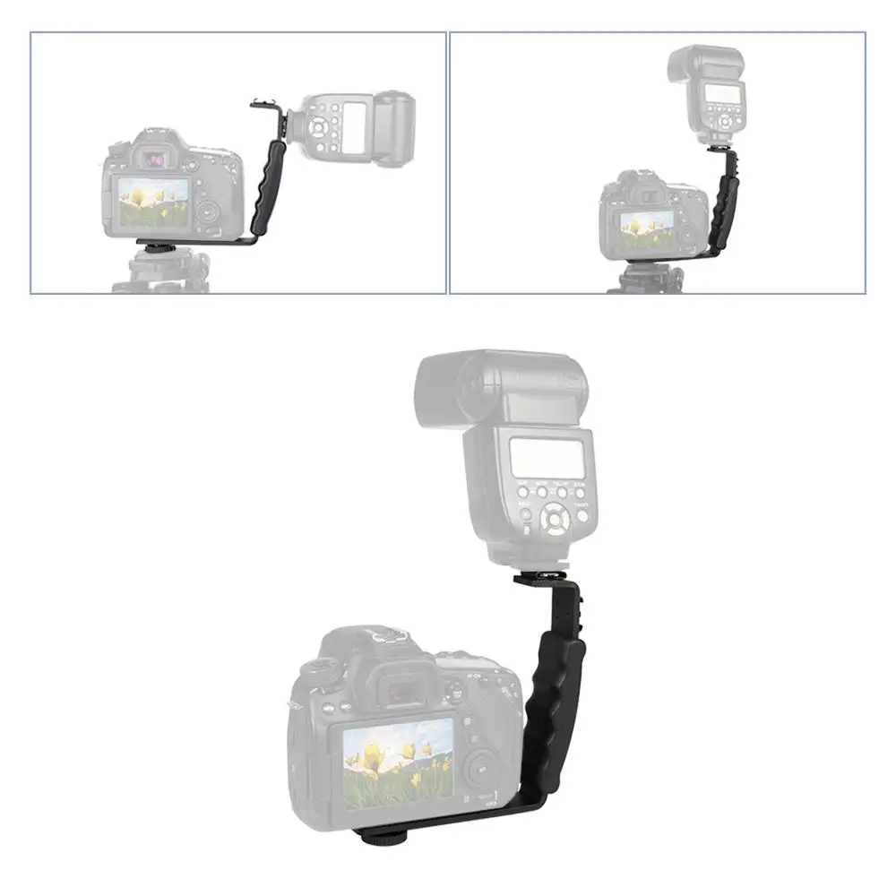 Camera Stand L-shaped Angle 2 Shoe Flash Bracket DV Bracket Tray Dual Cold Shoe Flash Bracket for DSLR Camera Camcorders
Camera Stand L-shaped Angle 2 Shoe Flash Bracket DV Bracket Tray Dual Cold Shoe Flash Bracket for DSLR Camera Camcorders