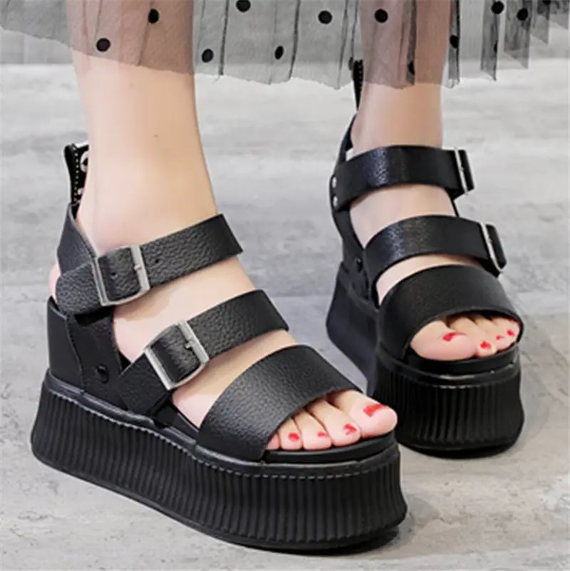 NAYIDUYUN Sport Sandals Shoes Women Cow Leather Platform Wedges Gladiators High Heel Strappy Fashion Summer Sneakers Shoes
NAYIDUYUN Sport Sandals Shoes Women Cow Leather Platform Wedges Gladiators High Heel Strappy Fashion Summer Sneakers Shoes