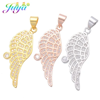 Juya 4pcs/lot Wholesale DIY Micro Pave Zircon Wings Angel Charms For Women Men Needlework Pendant Trendy Jewelry Making Supplies
Juya 4pcs/lot Wholesale DIY Micro Pave Zircon Wings Angel Charms For Women Men Needlework Pendant Trendy Jewelry Making Supplies
